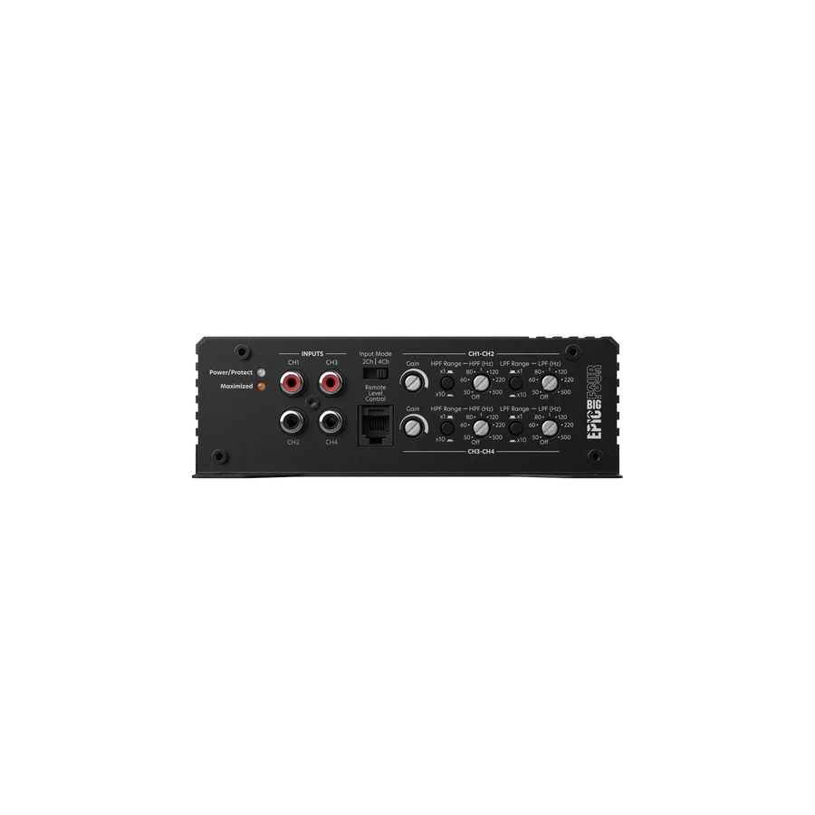 AudioControl EPICBIGFOUR 4-Channel Amplifier - 4 x 200 Watts Rms @ 4-ohm