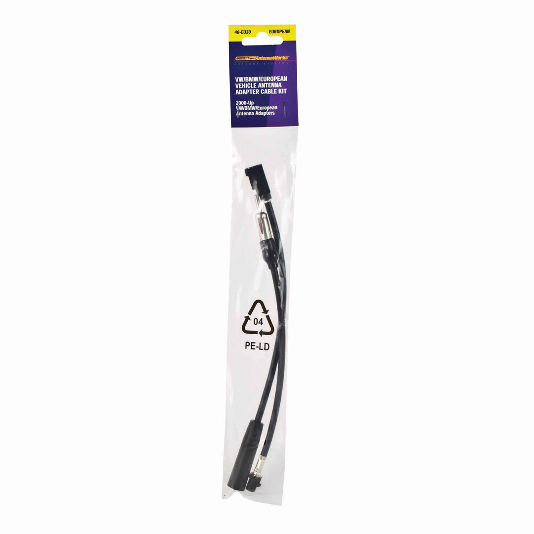 Metra 40-EU30 Antenna Adapter for Select 2000-2024 Audi, BMW, Buick, Cadillac, Chevrolet, Chrysler, Ford, Dodge, GMC, Harley Davidson, Jaguar, Jeep, Land Rover, Lincoln, Mercedes-Benz, Mini Cooper, Mitsubishi, Nissan, Pontiac, Saab, Saturn or Volkswagen