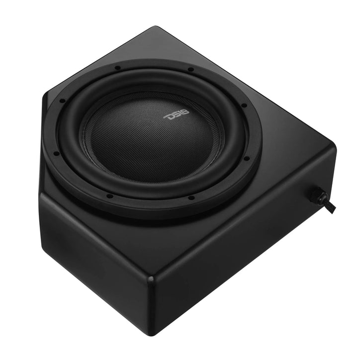 DS18 10" Under Seat Subwoofer Enclosure Rear Driver Side - Fits 2017-2026 Can-Am 4-Door Maverick X3