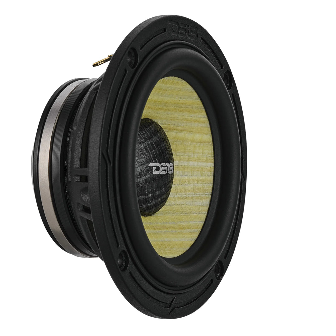 DS18 DXQ 6.5" 3-Way Neo Component Set with Yellow Straw Cone - 180 Watts Rms 4-ohm