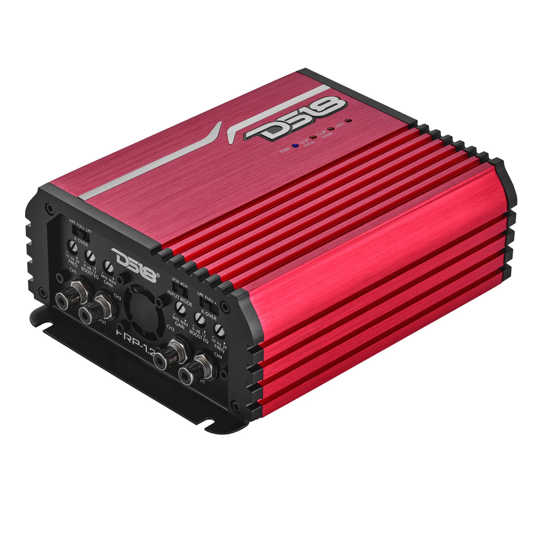 DS18 FRP-1.2K4 4-Channel Class D Amplifier - 4 x 300 Watts Rms @ 1-ohm