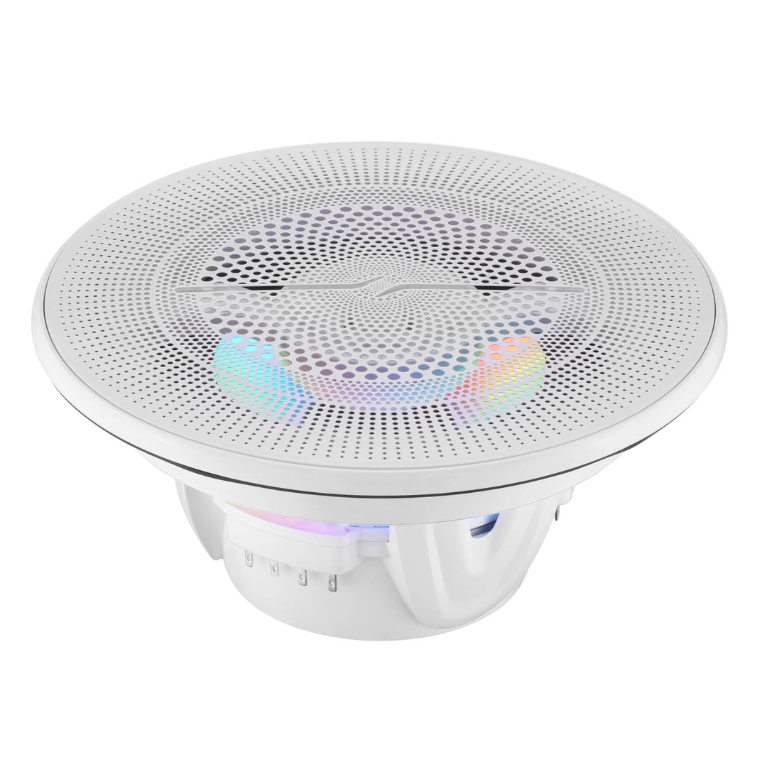 DS18 NXL-LXY6/WH 6.5" 2-Way Marine Speakers with LEDs - 150 Watts Rms 4-ohm