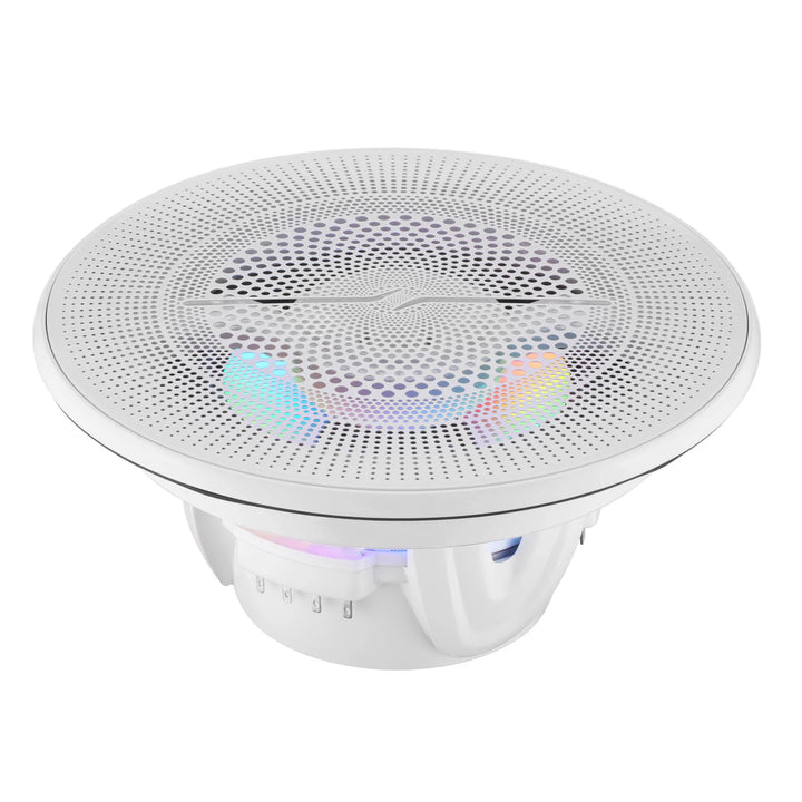 DS18 NXL-LXY6/WH 6.5" 2-Way Marine Speakers with LEDs - 150 Watts Rms 4-ohm