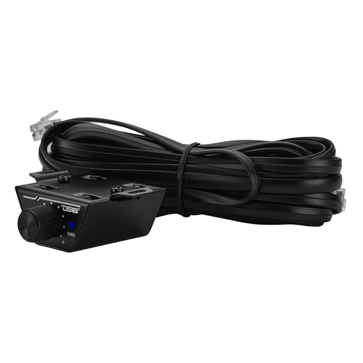 Crossover activo de 3 vías DS18 XM3 con seis salidas Rca de 9 voltios y perilla de control de nivel de subwoofer
