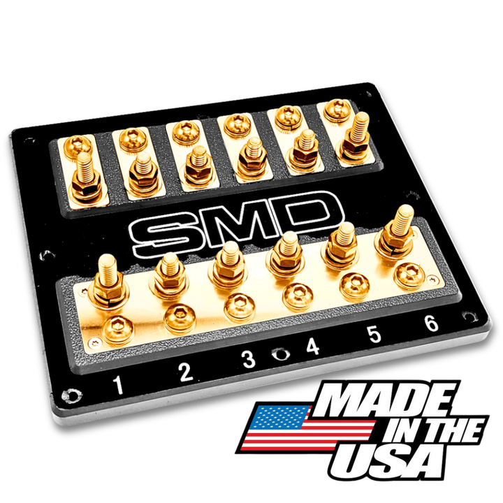 SMD Six XL2 6 Spot ANL Fuse Block - Copper Hardware