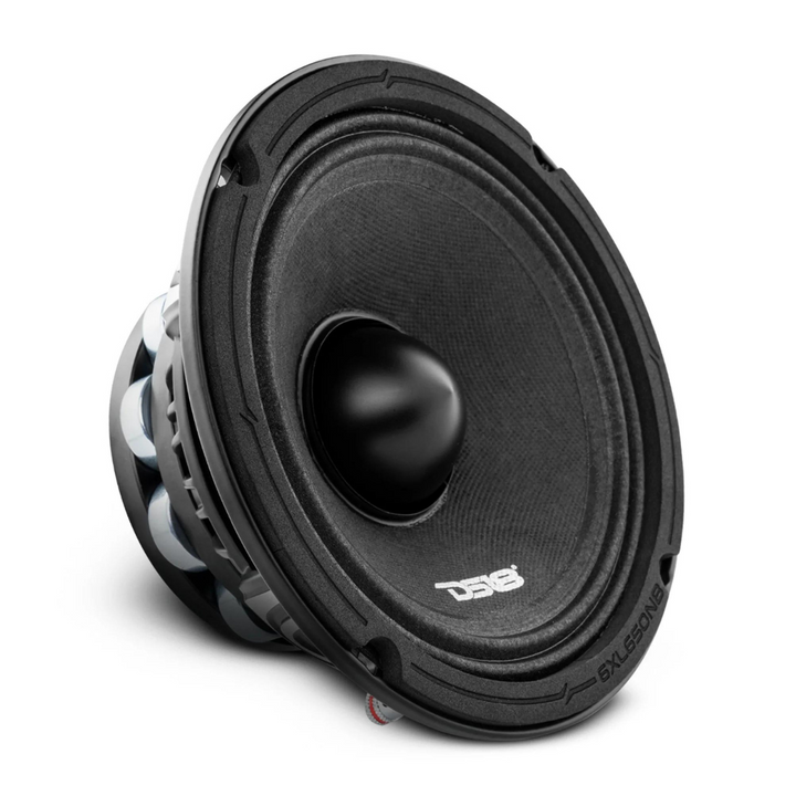 DS18 6XL650NB-4 6.5" Neodymium Mid-Range Loudspeaker with Black Aluminum Bullet and 2" Voice Coil - 325 Watts Rms 4-ohm
