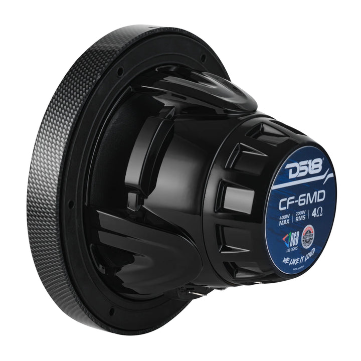 DS18 CF-6MD 6.5" Neodymium 2-Way Marine Speakers - 250W Rms 4-ohm