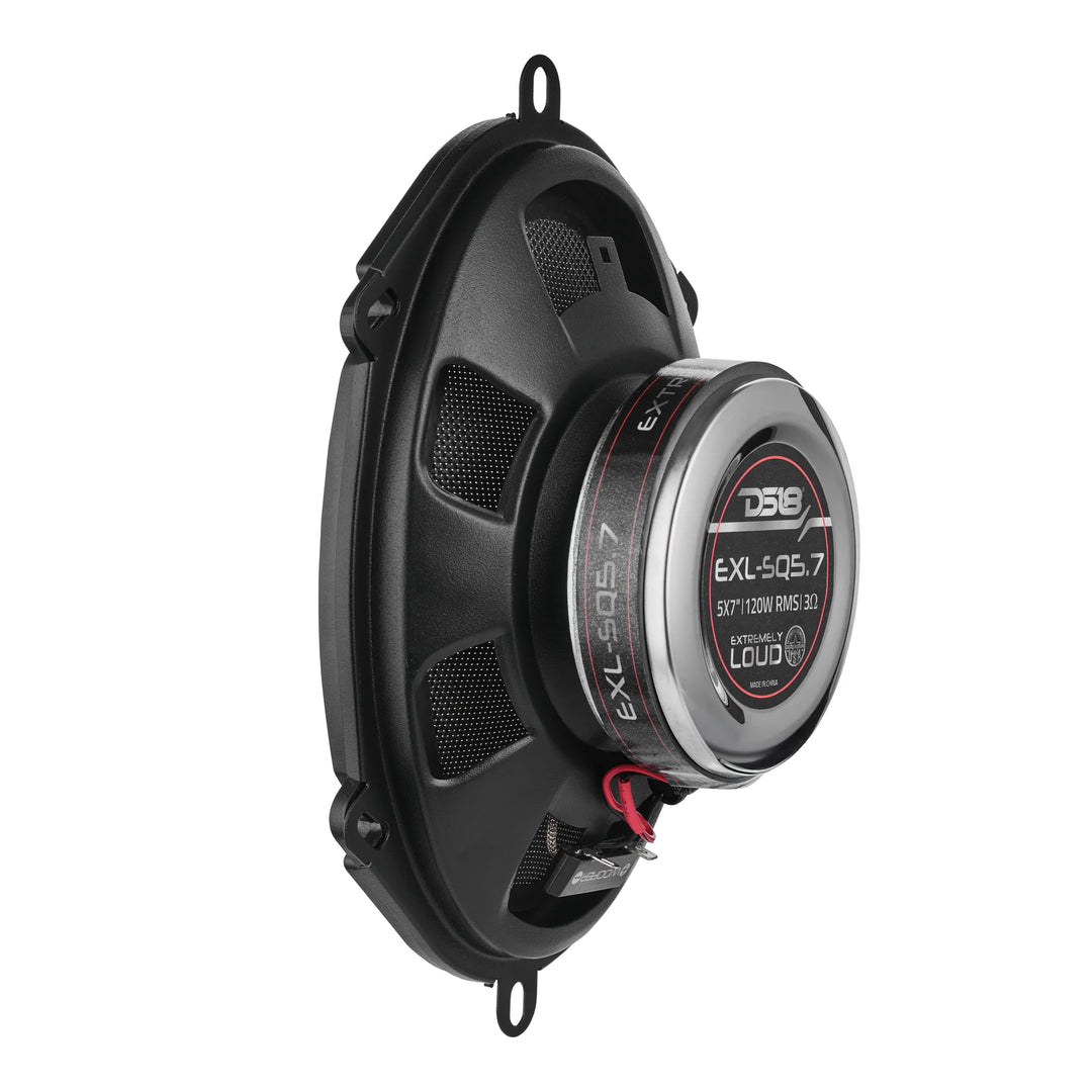 DS18 EXL-SQ5.7 5x7" 2-Way Coaxial Speakers - 120 Watts Rms 3-ohm