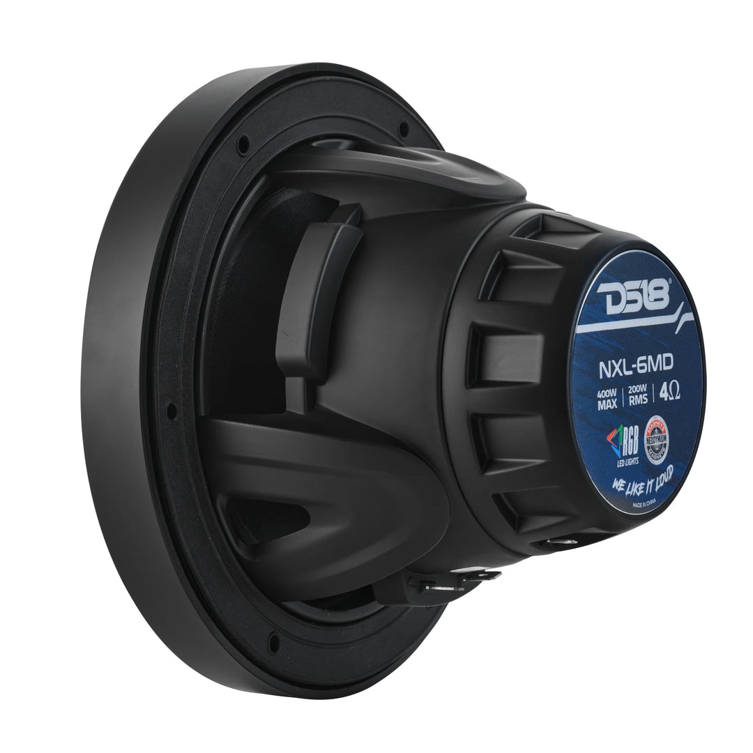 DS18 NXL-6MD 6.5" Neodymium 2-Way Marine Speakers - 250W Rms 4-ohm