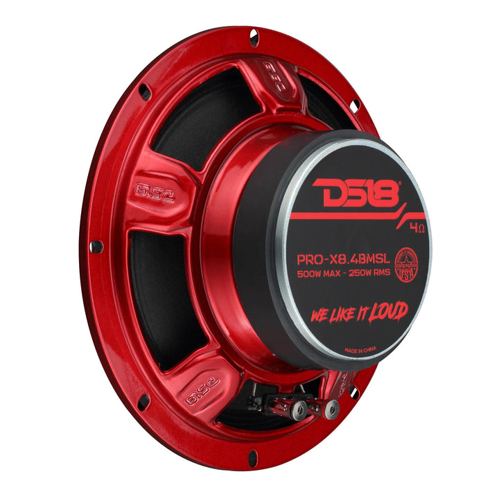 DS18 PRO-X8.4BMSL Slim 8" Mid-Range Bullet Loudspeaker - 250 Watts Rms 4-ohm