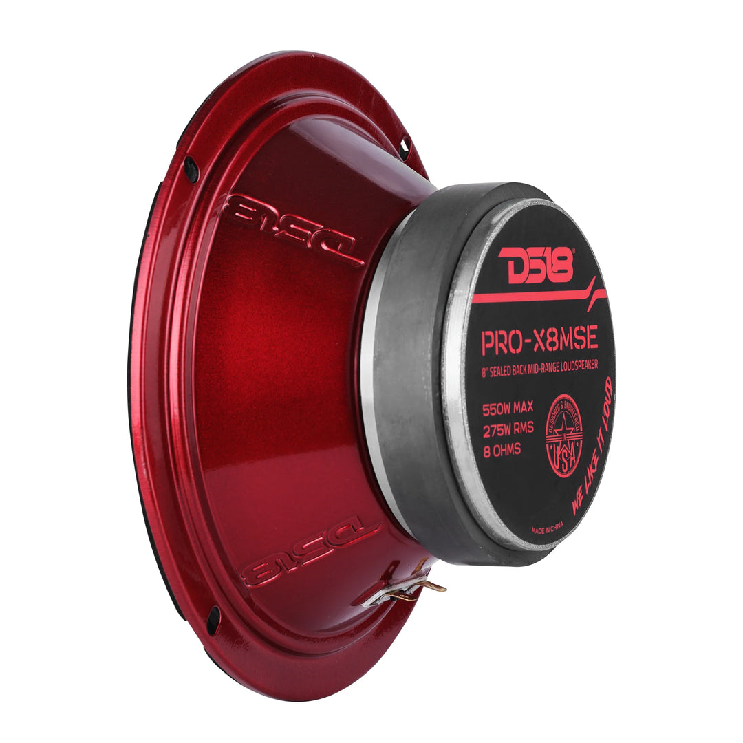 DS18 PRO-X8MSE Altavoz de rango medio de 8" con cesta sellada y bobina móvil de 1,5" - 275 vatios Rms 8 ohmios