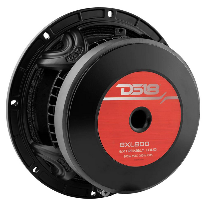 DS18 8XL800-4 8" Mid-Range Loudspeaker with Classic Dust Cap and 2" Voice Coil - 400 Watts Rms 4-ohm