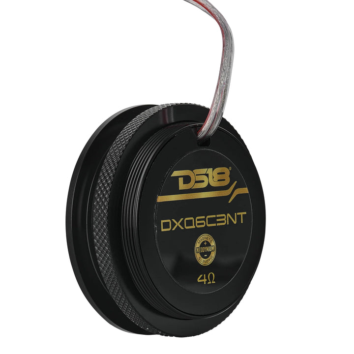 DS18 DXQ 6.5" 3-Way Neo Component Set with Yellow Straw Cone - 180 Watts Rms 4-ohm