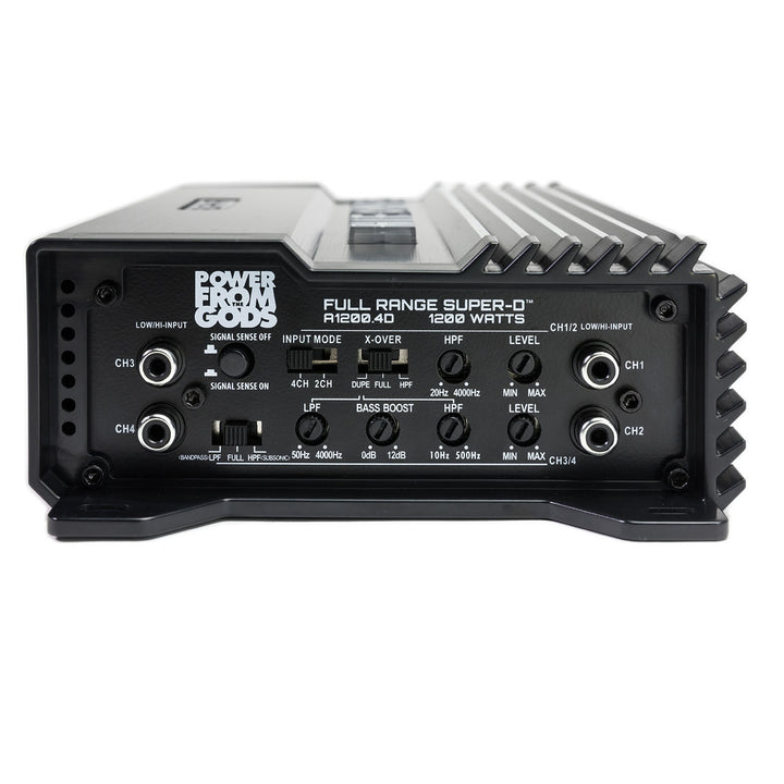 Hifonics A1200.4D 4-Channel Amplifier - 4 x 150 Watts Rms @ 4-ohm