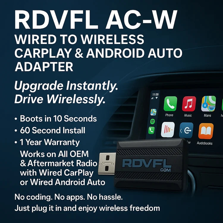 RDVFL AC-W Wireless Apple CarPlay or Wireless Android Auto Adapter