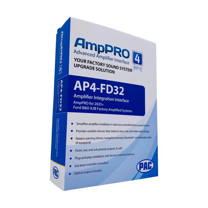 Pac-Audio AP4-FD32 Amplifier Integration Interface for Select 2025+ Ford Vehicles Models with B&O A2B Factory Amplified Systems