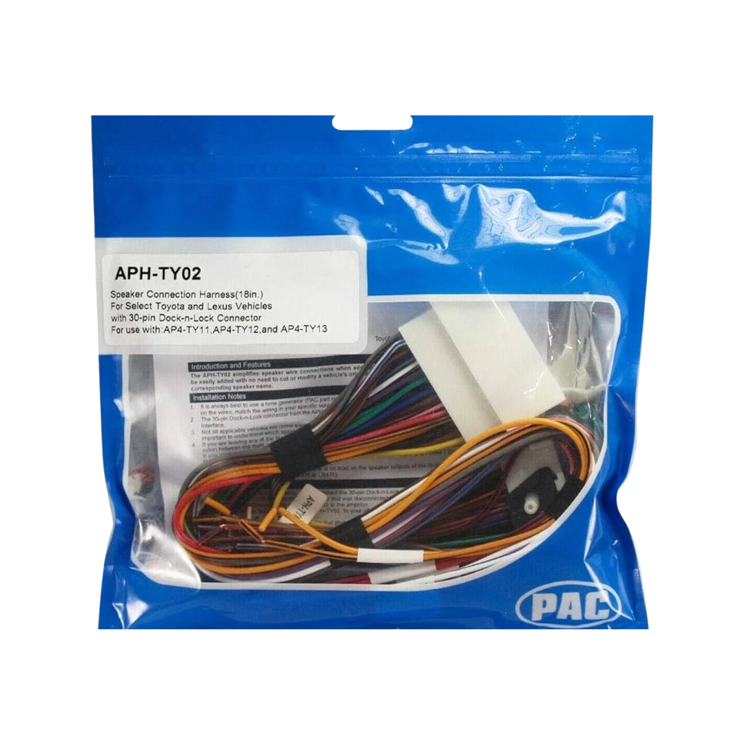 Pac-Audio APH-TY02 Speaker Wire Extension Harness for Select 2007-2024 Toyota or Lexus with Factory Amplified System