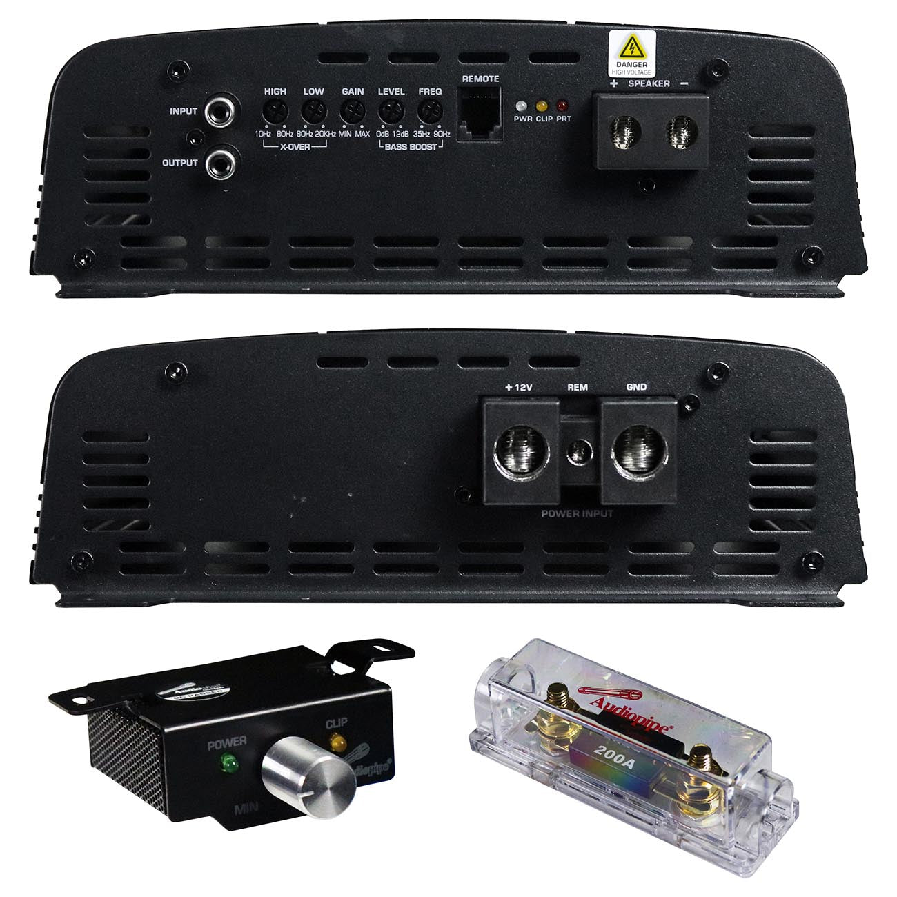 アブ3000 ABU3000 Audiopipe APHF-3000D-H2 Monoblock Full-Range Amplifier - 1 x 3000