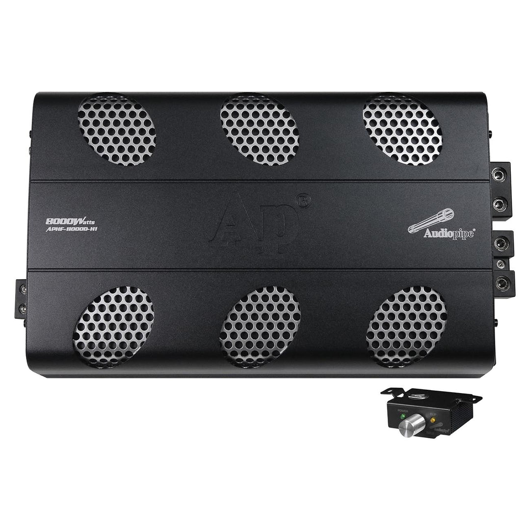 Audiopipe APHF-8000D-H2 Monoblock Full-Range Amplifier - 1 x 8000 Watts Rms @ 2-ohm