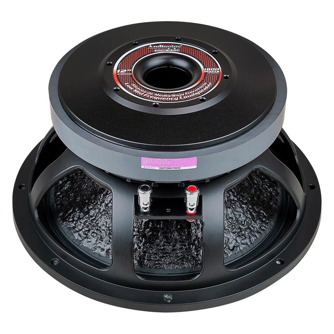 Audiopipe APLMB-12-VC4 12" Mid-Bass Loudspeaker with 4" Voice Coil - 900 Watts Rms 4-ohm