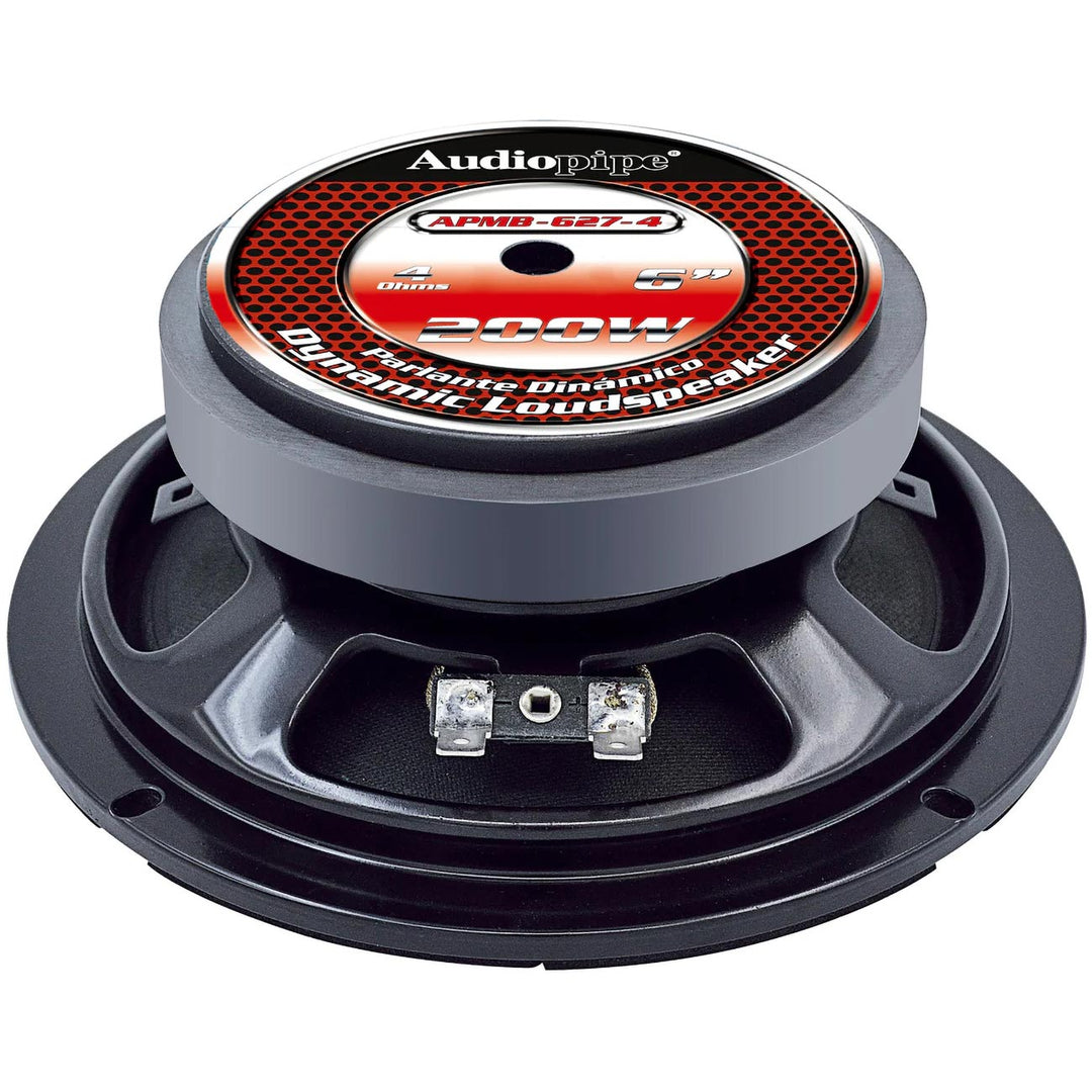 Audiopipe APMB627-4 6" Mid-Range Loudspeaker with 1.5" Voice Coil - 100 Watts Rms 4-ohm