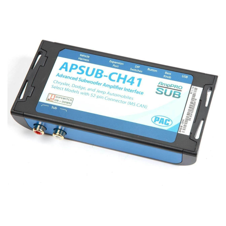 Pac-Audio APSUB-CH41 Subwoofer Amplifier Integration Interface for Select 2013-2023 Chrysler, Dodge, Jeep or Maserati with Factory Amplified Audio Systems