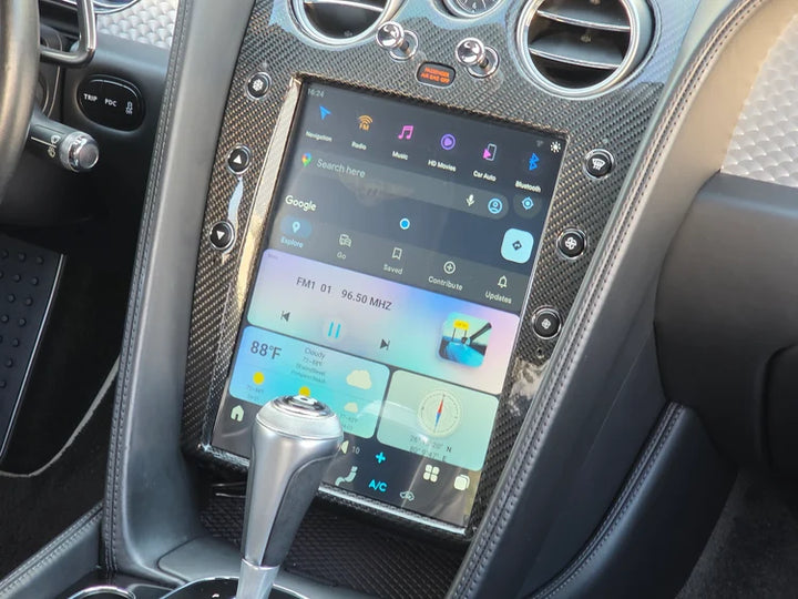 RDVFL BNT-SCREEN-CF 12.1" Full Touchscreen Radio Upgrade with Carbon Fiber Bezel - Fits 2004-2018 Bentley Continental