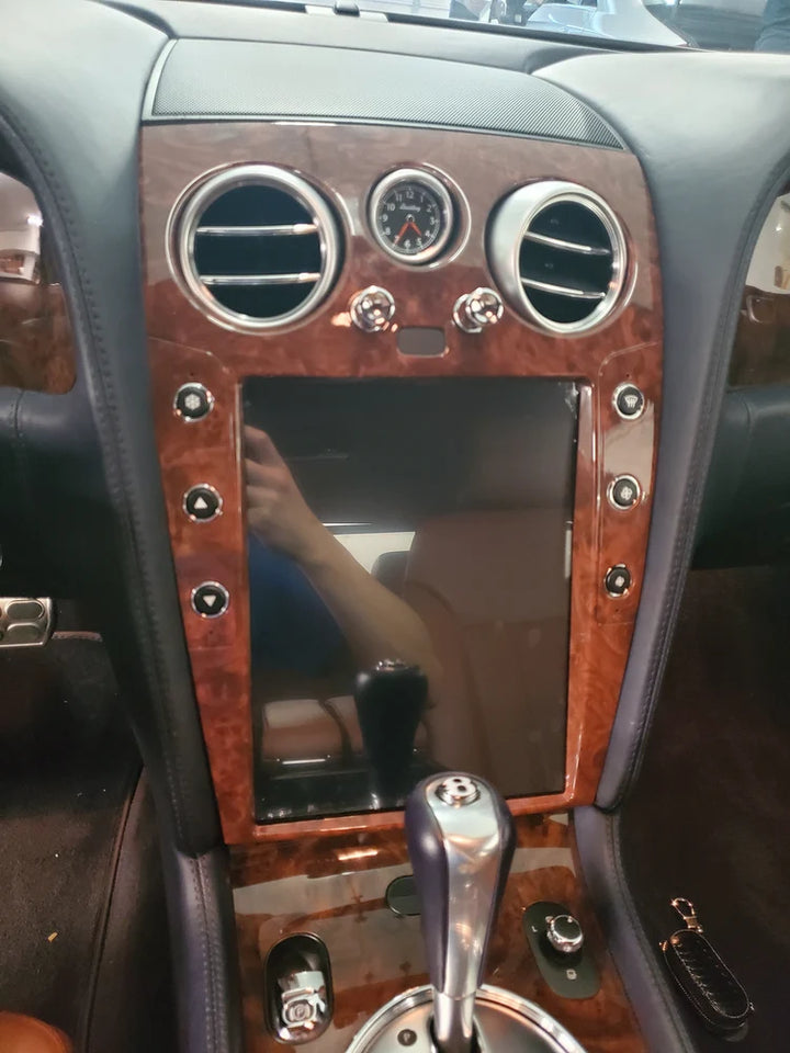 RDVFL BNT-SCREEN-DWG 12.1" Full Touchscreen Radio Upgrade with Dark Wood Grain Bezel - Fits 2004-2018 Bentley Continental