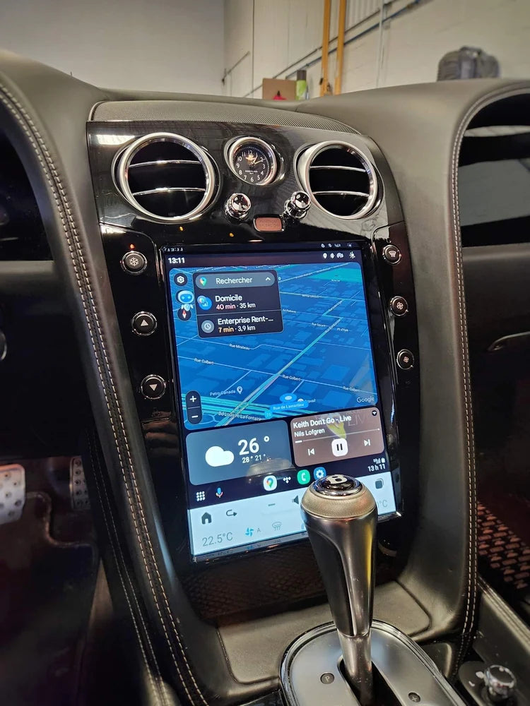 RDVFL BNT-SCREEN-GB 12.1" Full Touchscreen Radio Upgrade with Gloss Black Bezel - Fits 2004-2018 Bentley Continental