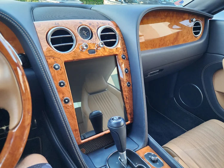 RDVFL BNT-SCREEN-MWG 12.1" Full Touchscreen Radio Upgrade with Medium Wood Grain Bezel - Fits 2004-2018 Bentley Continental