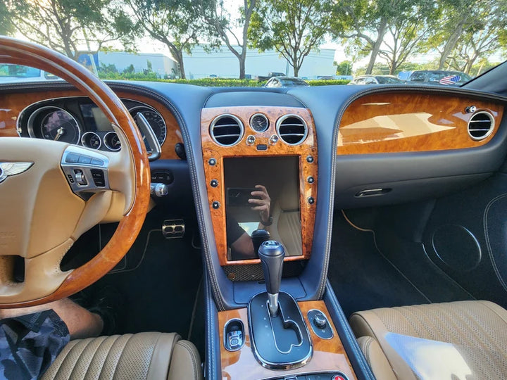 RDVFL BNT-SCREEN-MWG 12.1" Full Touchscreen Radio Upgrade with Medium Wood Grain Bezel - Fits 2004-2018 Bentley Continental