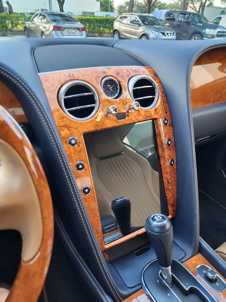 RDVFL BNT-SCREEN-MWG 12.1" Full Touchscreen Radio Upgrade with Medium Wood Grain Bezel - Fits 2004-2018 Bentley Continental