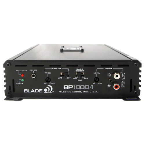 Massive Audio BP1000.1 V2 1-Channel Class AB Full-Range Amplifier - 455 Watts Rms @ 2-ohm