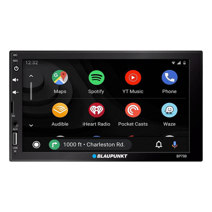 Blaupunkt BP799 Double-Din Head Unit with 7" Touchscreen - Wired Apple CarPlay / Android Auto and Bluetooth