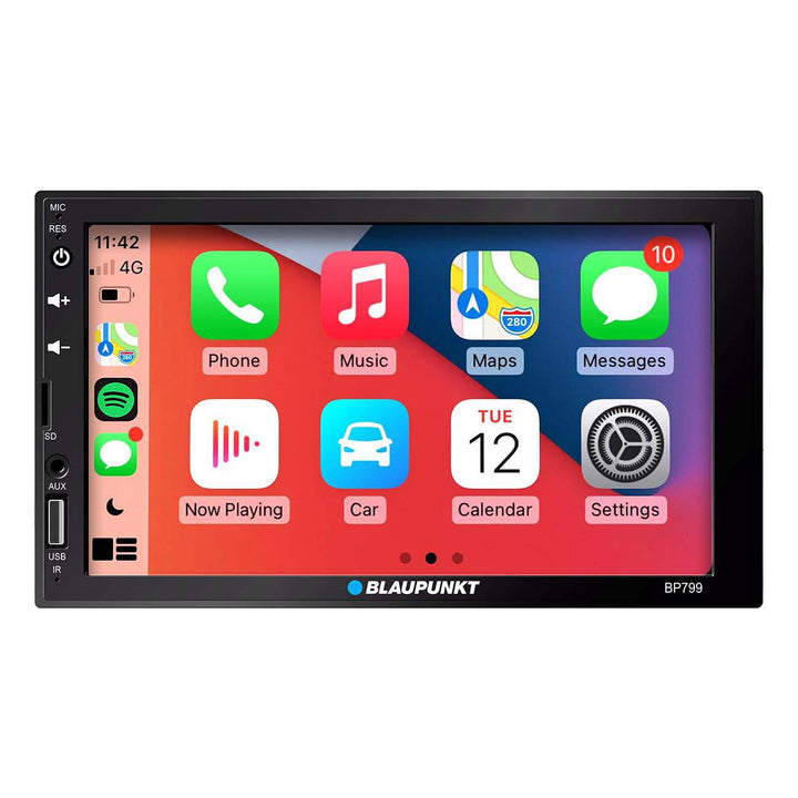 Blaupunkt BP799 Double-Din Head Unit with 7" Touchscreen - Wired Apple CarPlay / Android Auto and Bluetooth