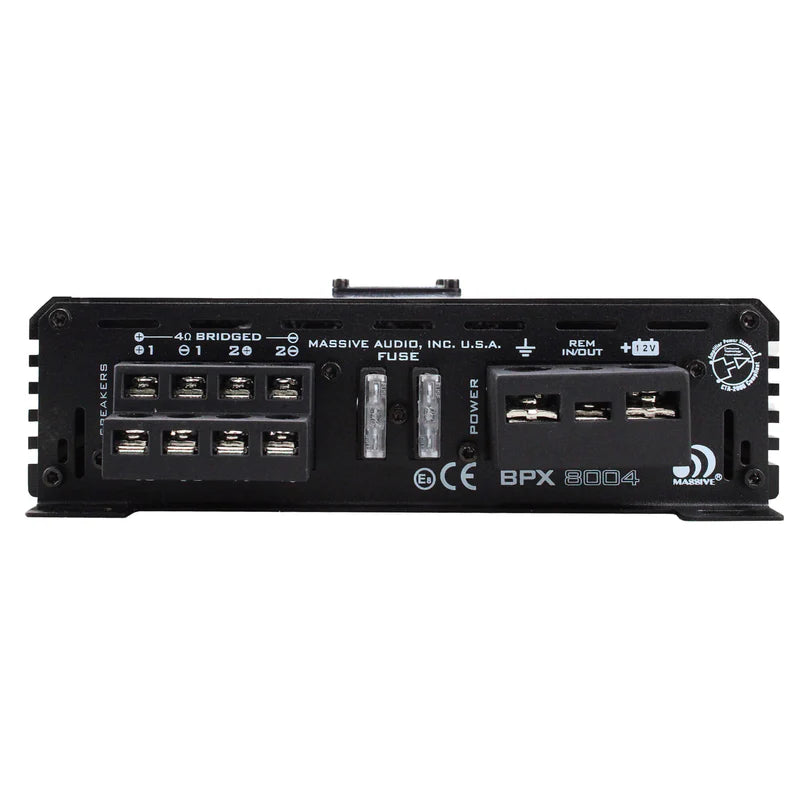 Massive Audio BPX800.4 4-Channel Amplifier - 4 x 60 Watts Rms @ 4-ohm