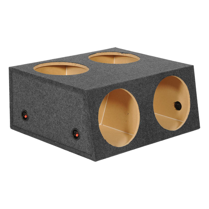 Quad 12″ Sealed Subwoofer Enclosure with Angled Front Baffle - 4 Cubic Foot