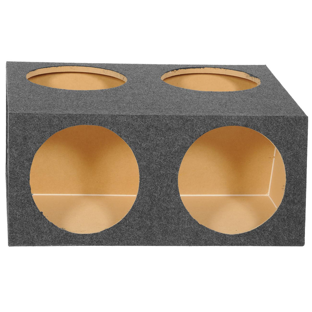 Quad 12″ Sealed Subwoofer Enclosure with Angled Front Baffle - 4 Cubic Foot