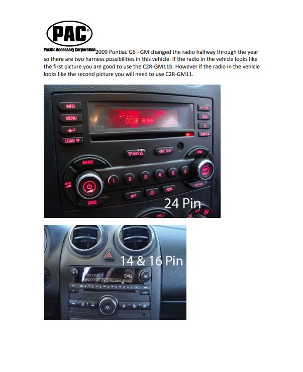 Pac-Audio C2R-GM11B Radio Replacement Interface Module for Select 2005-209 Chevrolet or Pontiac Vehicles
