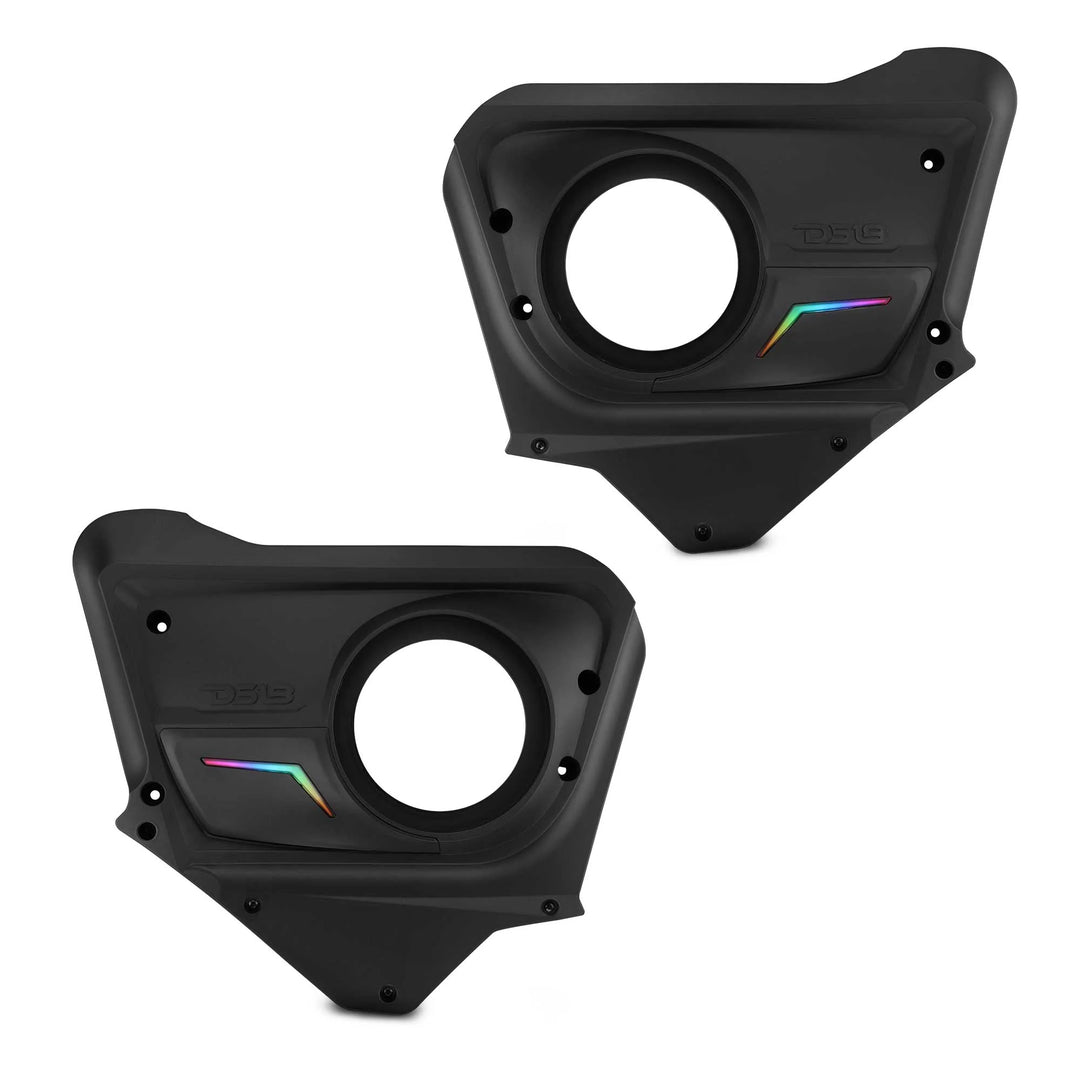DS18 Rear Door Speaker Panels with LEDs - Fits 2017-up Can-Am Maverick X3