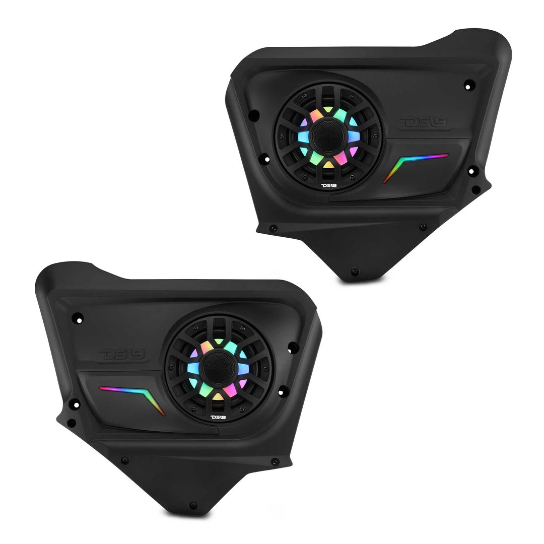 DS18 Rear Door Speaker Panels with LEDs - Fits 2017-up Can-Am Maverick X3