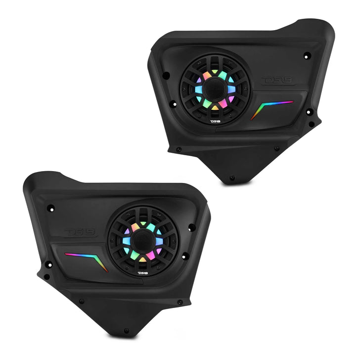DS18 Rear Door Speaker Panels with LEDs - Fits 2017-up Can-Am Maverick X3