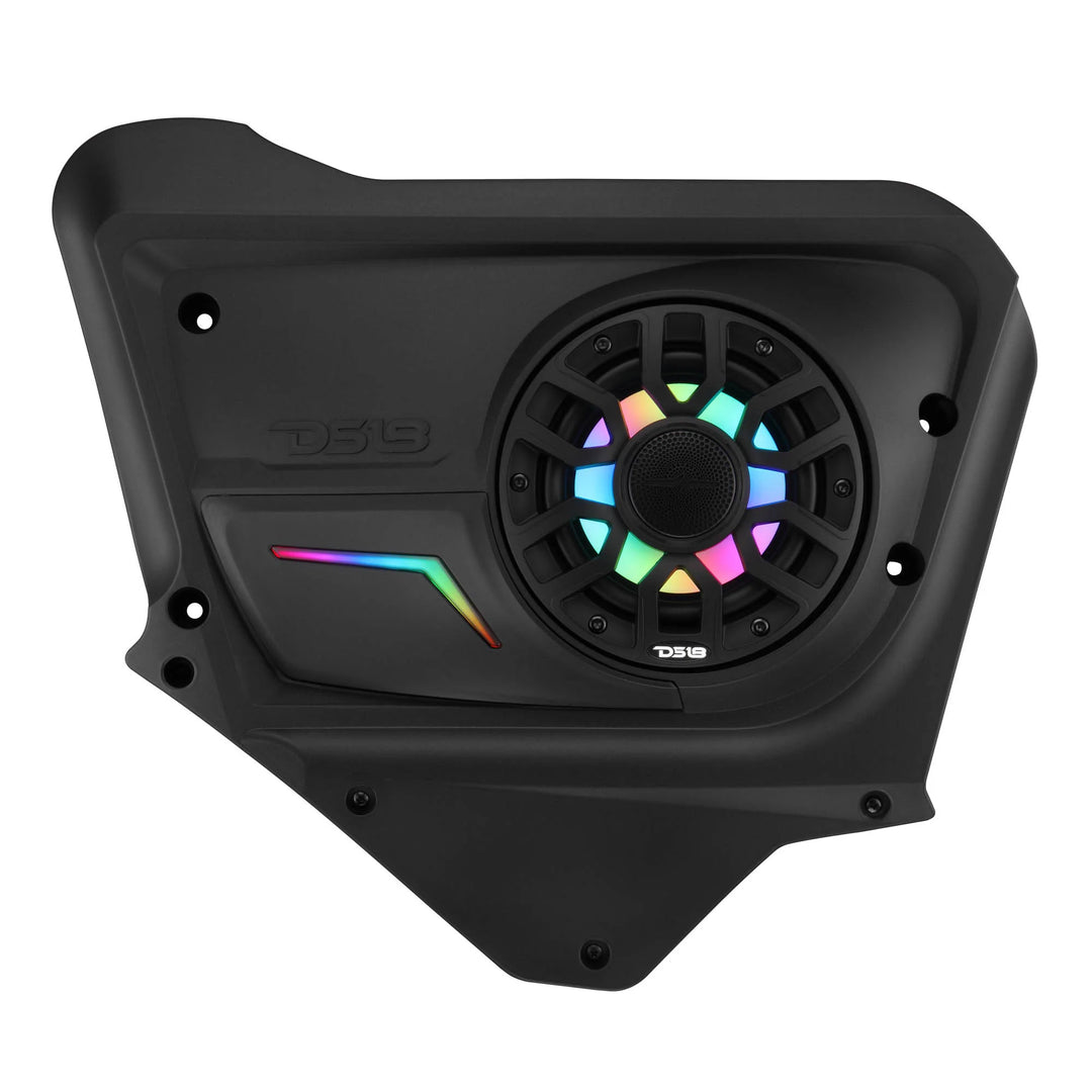 DS18 Rear Door Speaker Panels with LEDs - Fits 2017-up Can-Am Maverick X3
