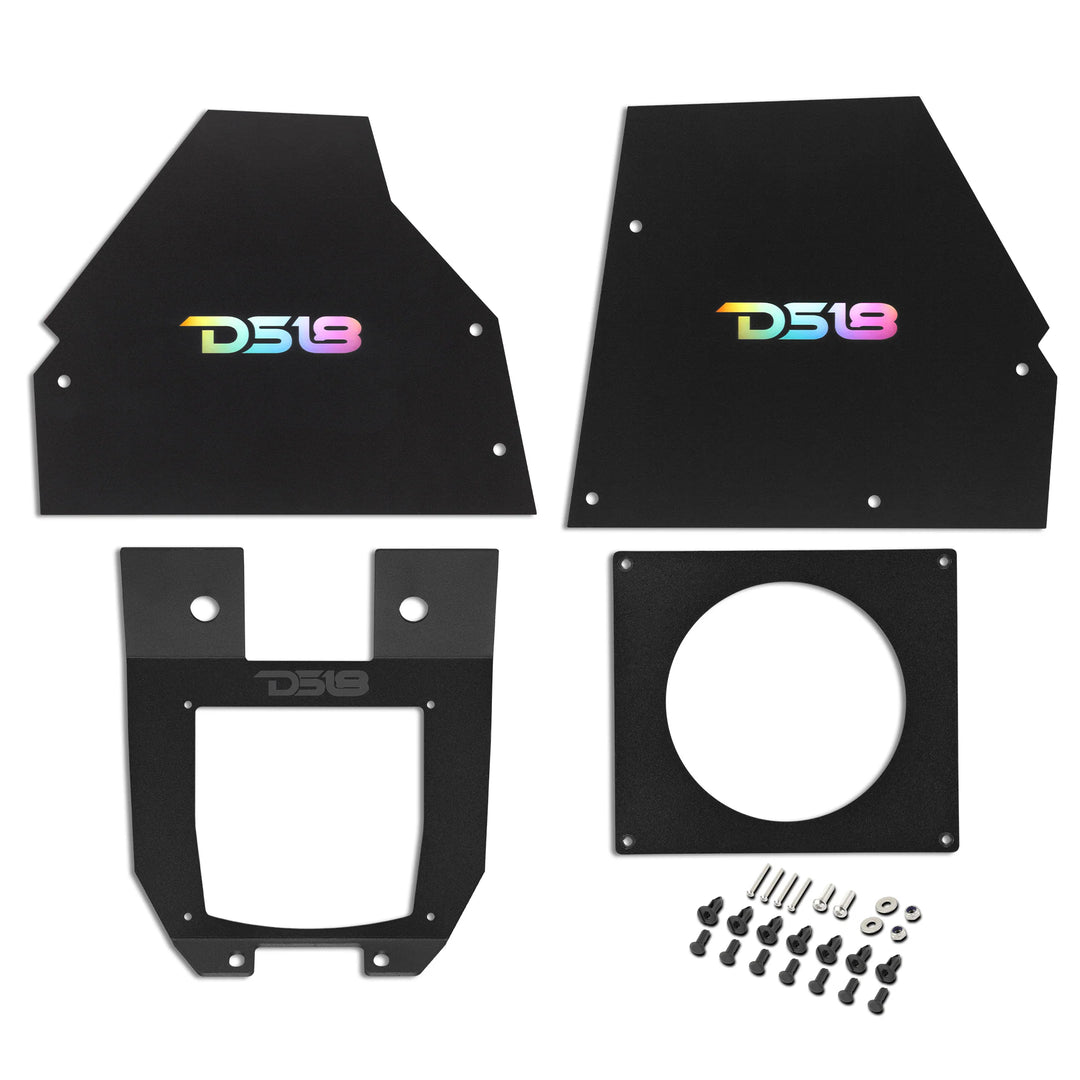 DS18 Lower Radio Bracket Dash Kit with Leds - Fits 2017-Up Can-Am Maverick X3