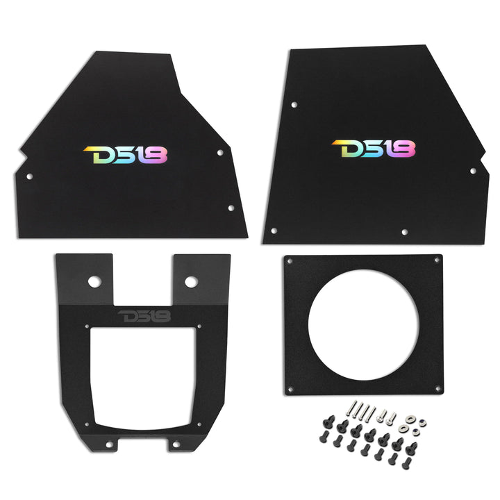 DS18 Lower Radio Bracket Dash Kit with Leds - Fits 2017-Up Can-Am Maverick X3