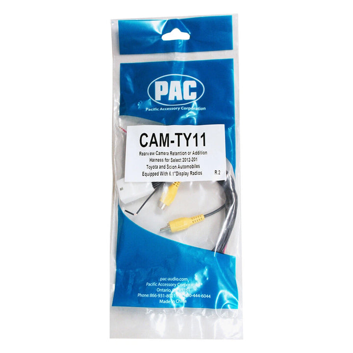 Pac-Audio CAM-TY11 OEM Reverse Camera Retention Harness for Select 2012-2015 Toyota, Scion or Subaru Vehicles