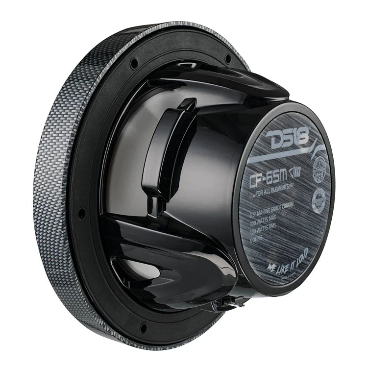 DS18 CF-65M 6.5" 2-Way Marine Speakers with LEDs - 100 Watts Rms 4-ohm