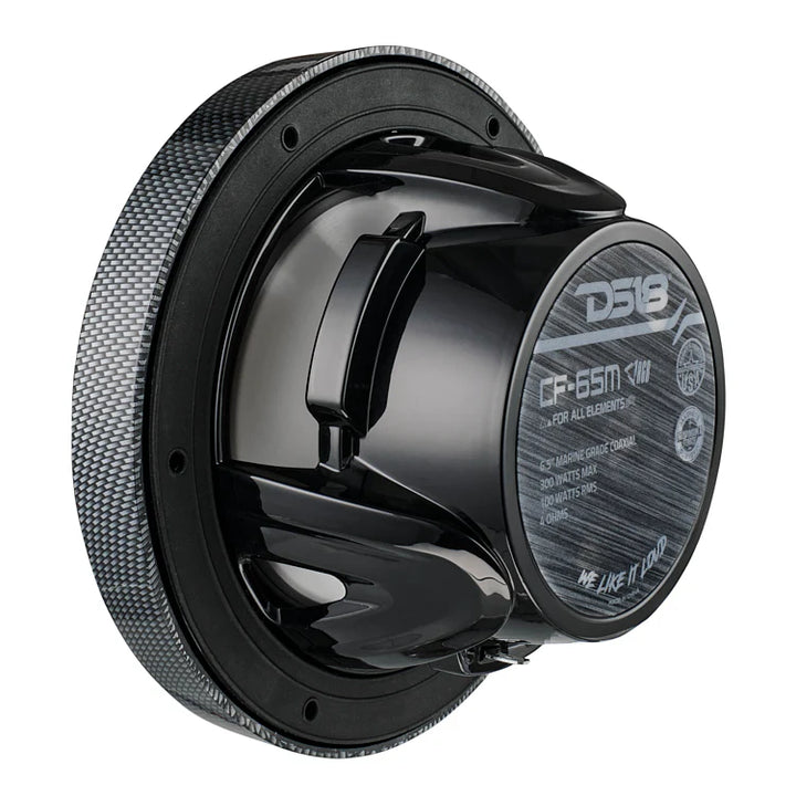 DS18 CF-65M 6.5" 2-Way Marine Speakers with LEDs - 100 Watts Rms 4-ohm