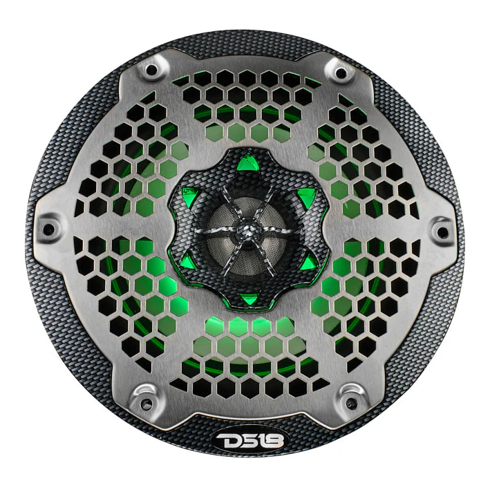 DS18 CF-65M 6.5" 2-Way Marine Speakers with LEDs - 100 Watts Rms 4-ohm