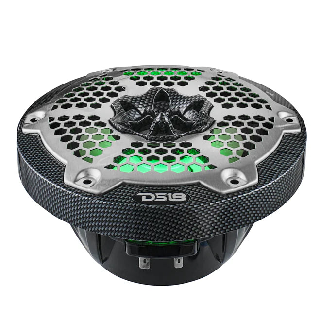DS18 CF-65M 6.5" 2-Way Marine Speakers with LEDs - 100 Watts Rms 4-ohm